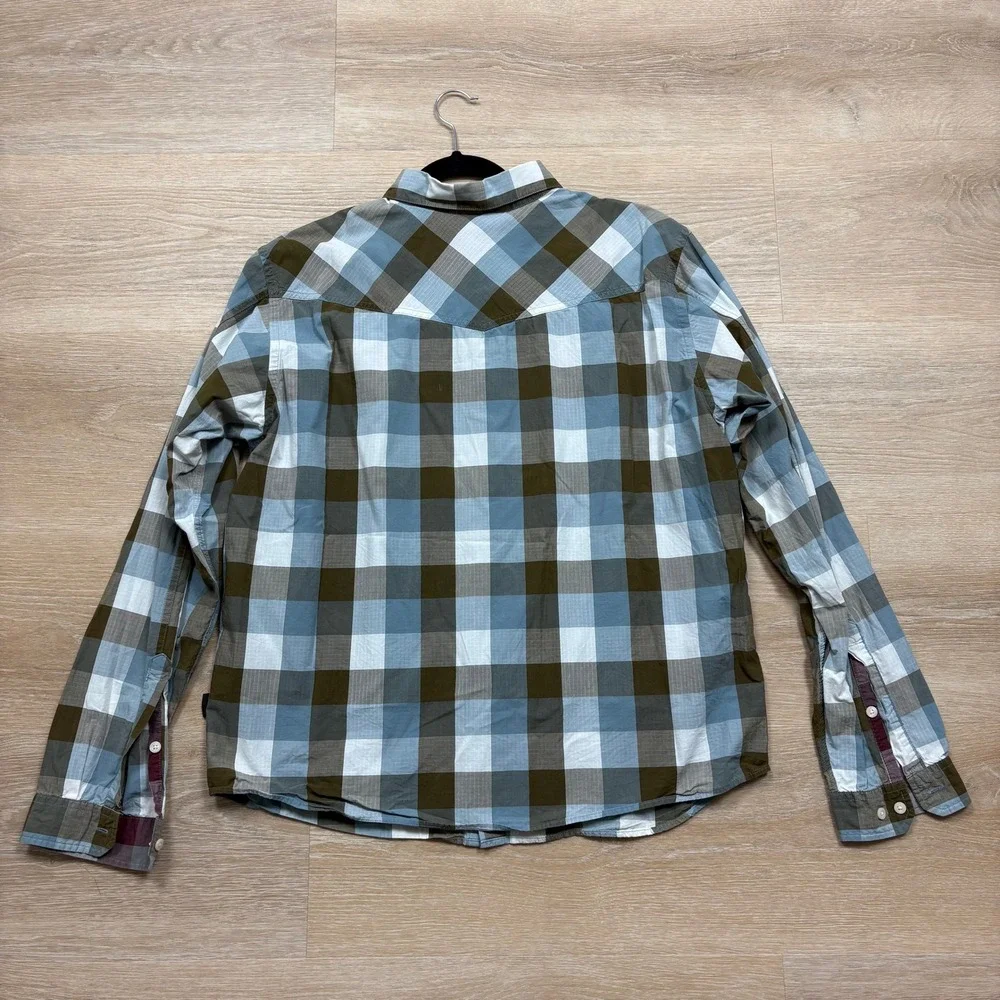 Patagonia Plaid Western Long Sleeve Button Up Shirt Men's Large‎ - Picture 4 of 4